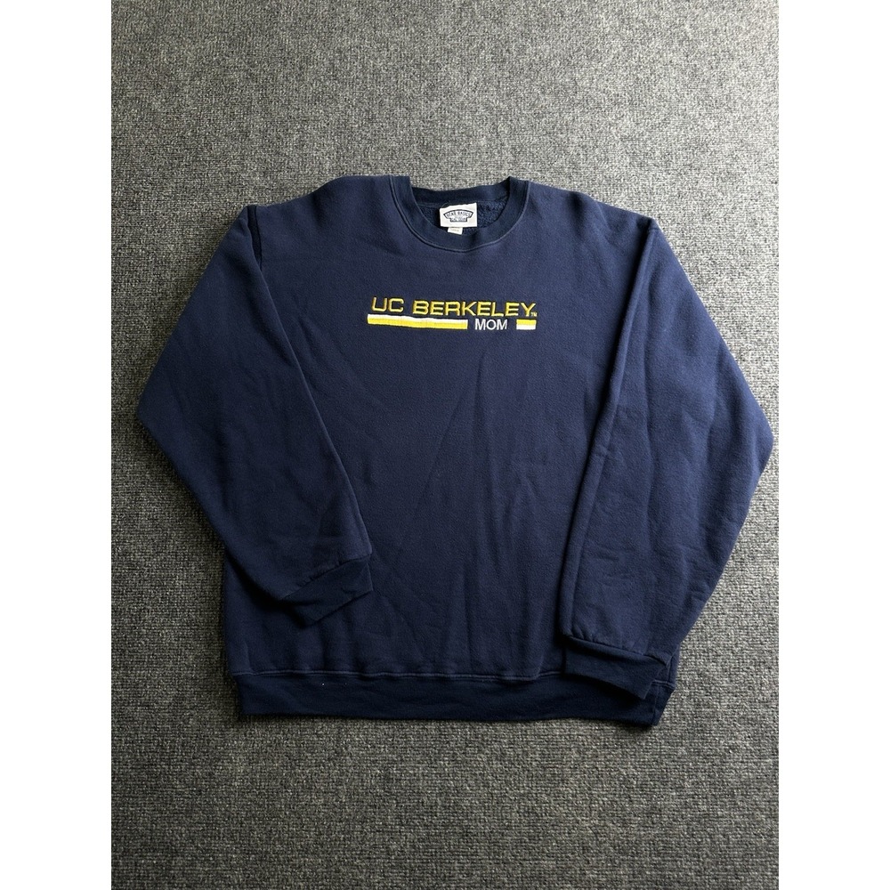 Mens Bear Basics UC Berkeley Mom Fleece Sweatshirt Navy, Size L